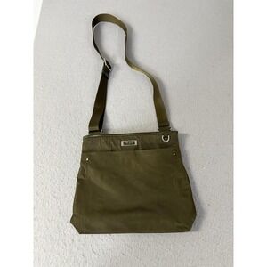 Tumi Green Nylon Crossbody Messenger Bag 13" Adjustable Strap Travel Shoulder‎